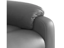 Poltrona| Poltrona de massagens reclinável couro artificial SHL607451 Cinzento