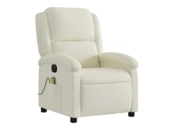 Poltrona* Poltrona de massagens reclinável elétrica veludo cor SHL106960 Creme
