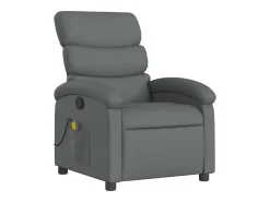 Poltrona de massagens reclinável tecido cinzento-escuro SHL473393^ Poltrona