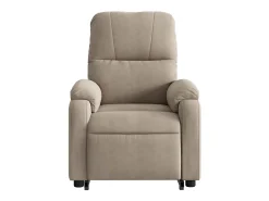 vidaxl Poltrona de massagens reclinável microfibra cinza-acastanhado^ Poltrona