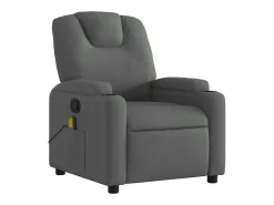 vidaxl Poltrona de massagens reclinável tecido -escuro^ Poltrona