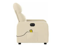 Poltrona* Poltrona de massagens reclinável elétrica tecido SHL463207 Creme