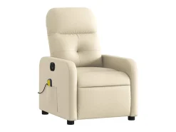 Poltrona* Poltrona de massagens reclinável elétrica tecido SHL463207 Creme