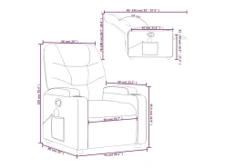 Sale vidaxl Poltrona de massagens reclinável tecido cinzento-claro Cinzento claro