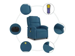Poltrona de massagens reclinável elétrica veludo SHL116263^ Poltrona