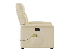 Poltrona* Poltrona de massagens reclinável tecido cor SHL281718 Creme