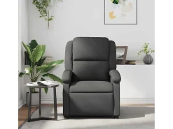 Poltrona* Poltrona de massagens reclinável couro genuíno SHL454301 Cinzento