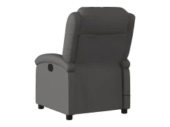 Poltrona* Poltrona de massagens reclinável couro genuíno SHL454301 Cinzento