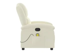 Poltrona* Poltrona de massagens reclinável veludo cor SHL115921 Creme
