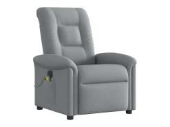 Clearance Poltrona de massagens reclinável elétrica tecido -claro SHL381384 Cinzento