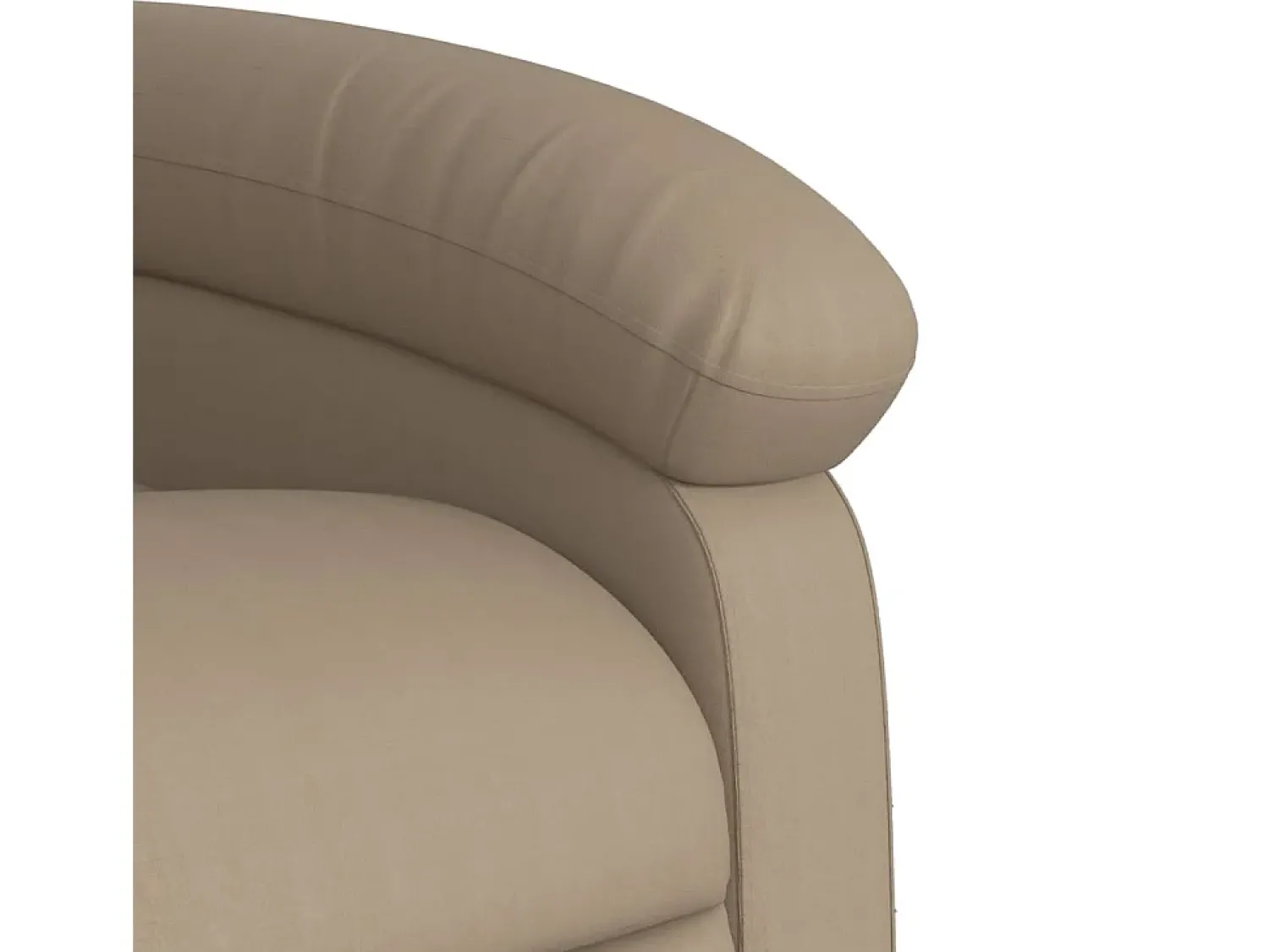 vidaxl Poltrona de massagens reclinável couro artificial cappuccino^ Poltrona