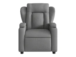 Poltrona|vidaxl Poltrona de massagens reclinável tecido -escuro Cinzento