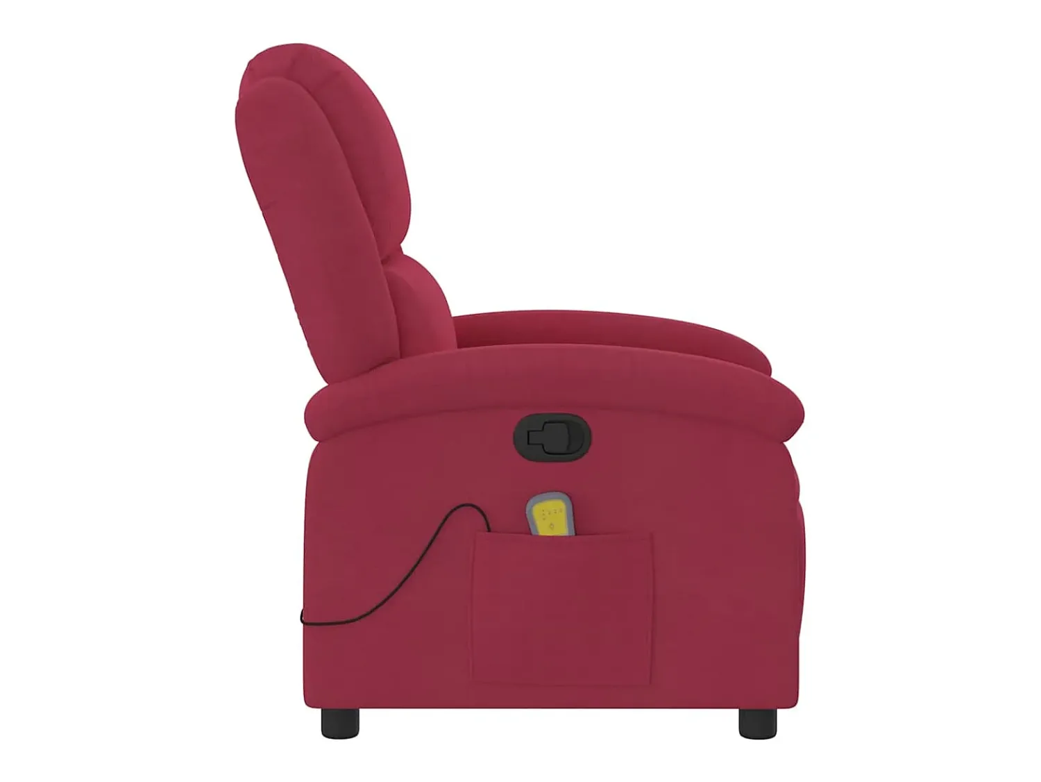 Poltrona* Poltrona de massagens reclinável veludo tinto SHL186620 Vermelho