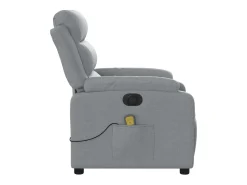 Discount Poltrona de massagens reclinável elétrica tecido -claro SHL847228 Cinzento