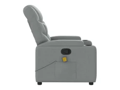 Poltrona* Poltrona de massagens reclinável tecido -claro SHL921769 Cinzento