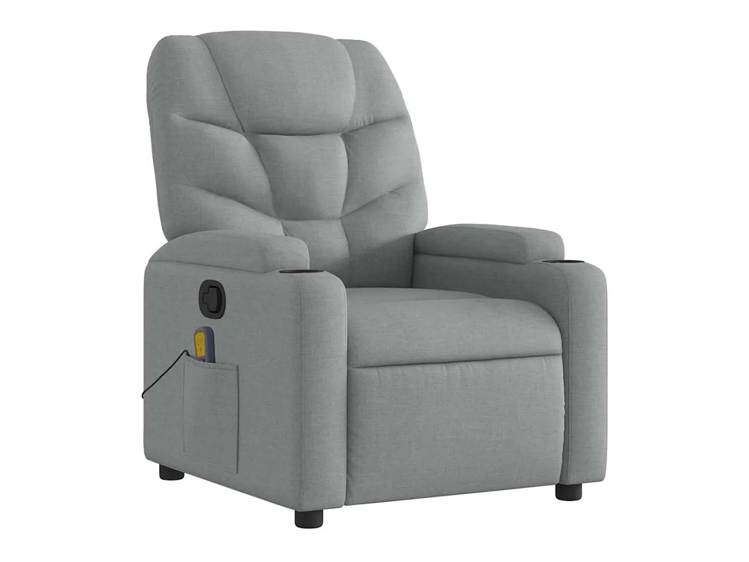 Poltrona* Poltrona de massagens reclinável tecido -claro SHL921769 Cinzento
