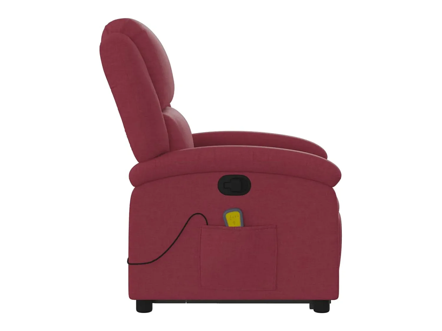Online Poltrona de massagens reclin. elevatória tecido tinto SHL74993 Vermelho