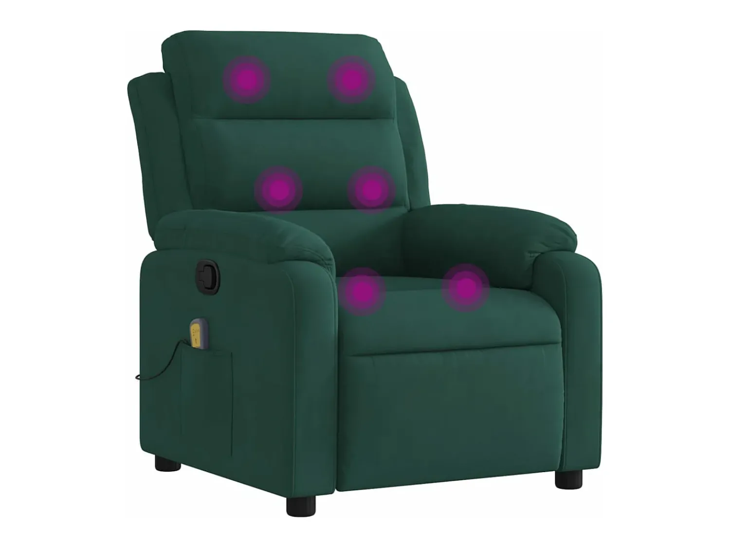Poltrona de massagens reclinável veludo -escuro PT595256^ Poltrona