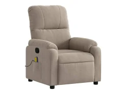 Poltrona| Poltrona de massagens reclinável tecido de microfibra SHL291986 Taupe