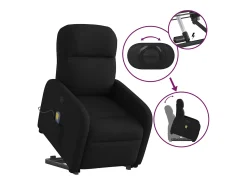 Poltrona* Poltrona de massagens reclinável elevatória tecido SHL427282 Preto