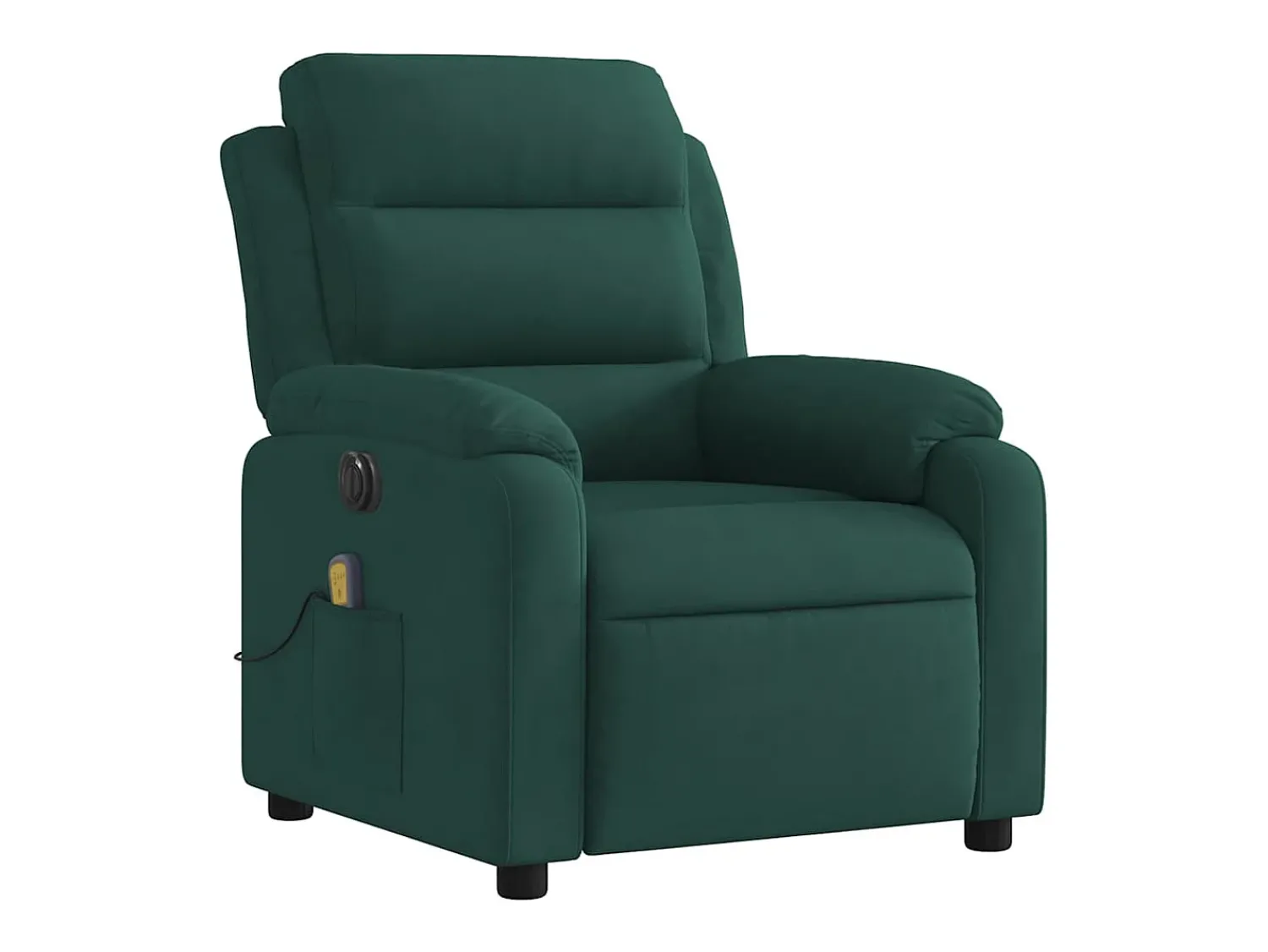 Poltrona| Poltrona de massagens reclinável elétrica veludo verde-escuro SHL716325 Verde pinho