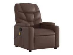 Poltrona| Poltrona de massagens reclinável couro artificial SHL4185 Castanho
