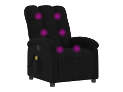 Poltrona|vidaxl Poltrona de massagens reclinável tecido Preto