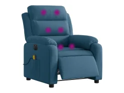 Poltrona* Poltrona de massagens reclinável elétrica veludo SHL81726 Azul