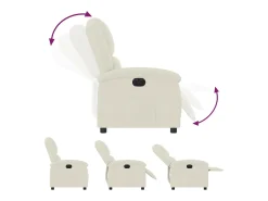 Poltrona| Poltrona de massagens reclinável veludo cor SHL738805 Creme