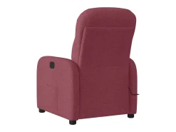 Poltrona de massagens reclinável tecido tinto SHL39008 Vermelho
