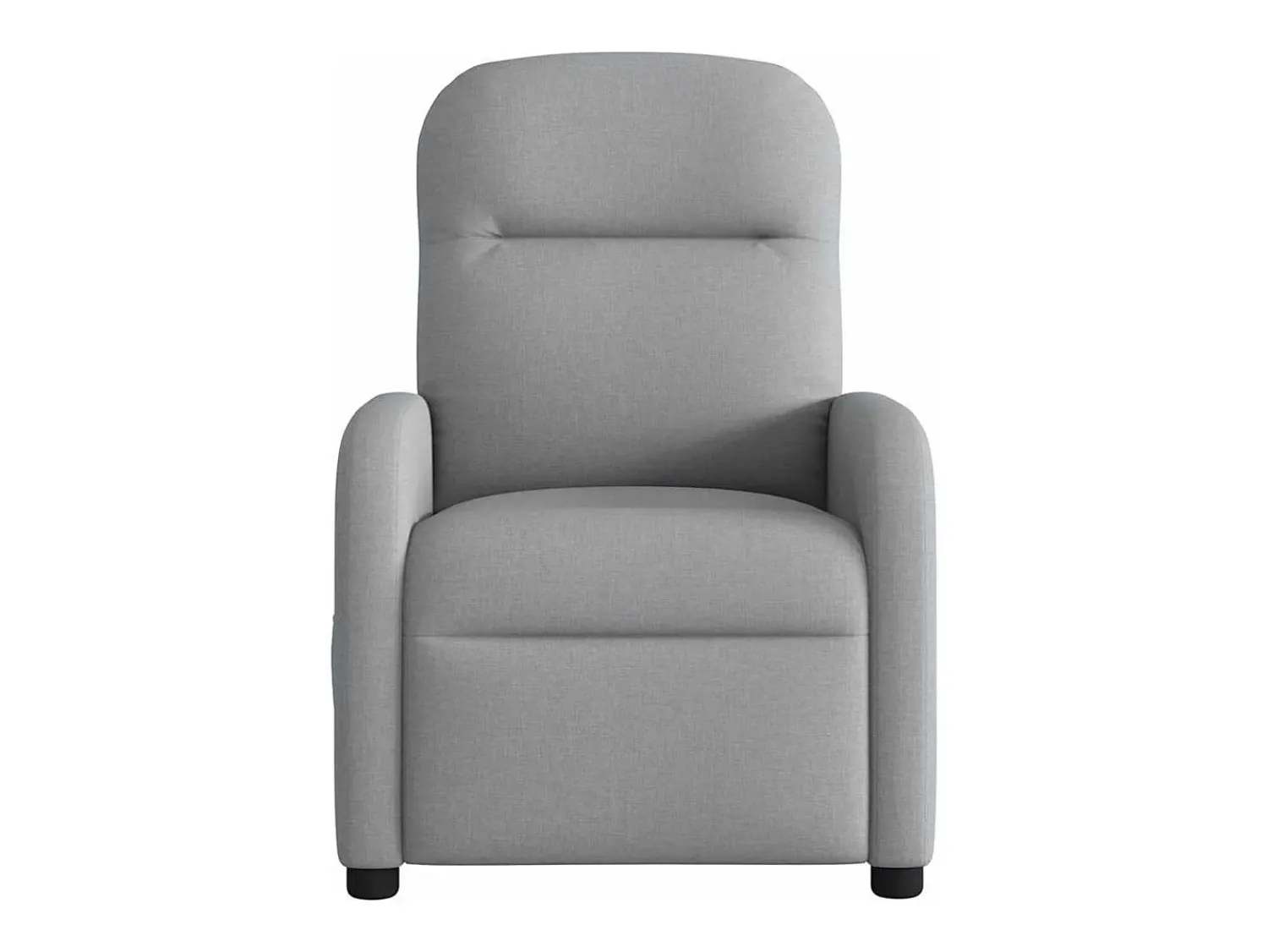 vidaxl Poltrona de massagens reclinável elétrica tecido -claro Cinzento