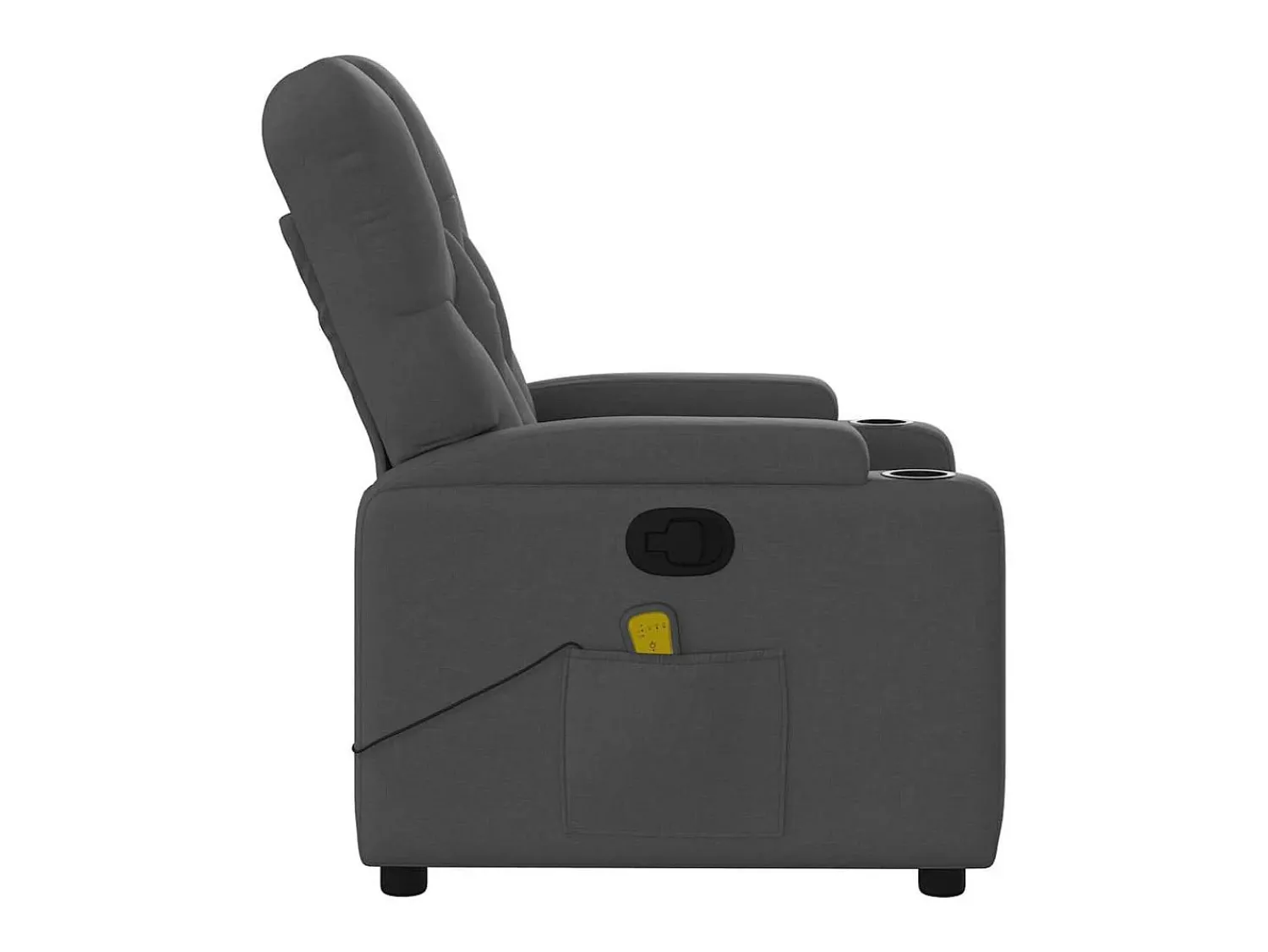 Poltrona de massagens reclinável tecido cinzento-escuro SHL778133^ Poltrona