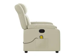Outlet Poltrona de massagens reclinável couro artificial cor SHL710984 Creme