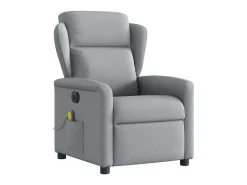 Online Poltrona de massagens reclinável elétrica tecido -claro SHL593520 Cinzento