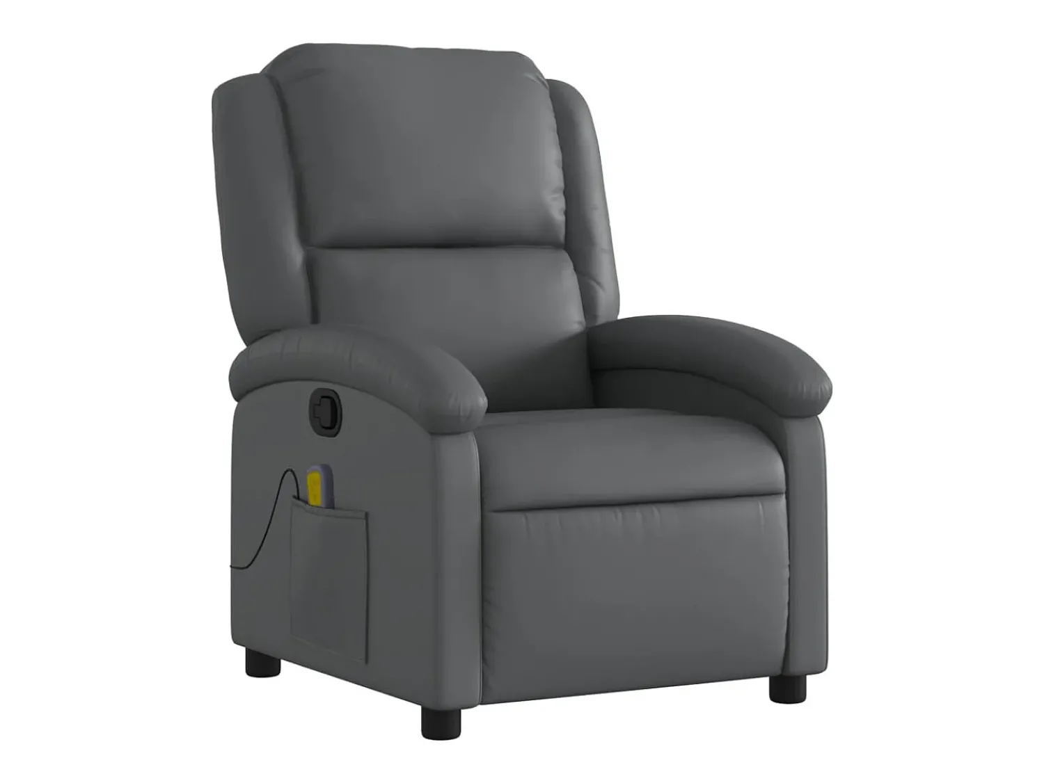 Poltrona* Poltrona de massagens reclinável couro artificial SHL453014 Cinzento