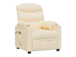 Poltrona|vidaxl Poltrona de massagens tecido cor Creme