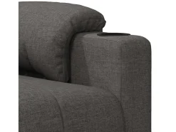 Poltrona*vidaxl Poltrona de massagens tecido -escuro Cinzento