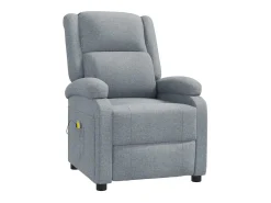 Poltrona*vidaxl Poltrona de massagens tecido -claro Cinzento