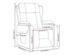 Best vidaxl Poltrona de massagens tecido -escuro Cinzento
