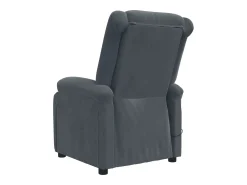 Poltrona|vidaxl Poltrona de massagens veludo cinza-escuro Cinzento