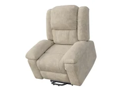 Poltrona de relaxamento elétrica para massagem - Vibração, calor e bolsos laterais - Marrom^ Poltrona