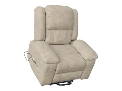Poltrona de relaxamento elétrica para massagem - Vibração, calor e bolsos laterais - Marrom^ Poltrona