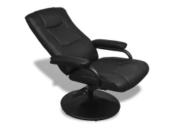 Poltrona* Poltrona de TV com repousa pés couro artificial SHL334349 Preto