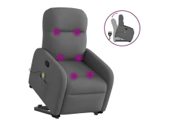 Poltrona* Poltrona elevatória de massagens tecido cinzento-escuro SHL712840 Cinza antracite