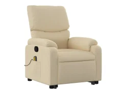 Poltrona elevatória de massagens tecido cor SHL864797 Creme