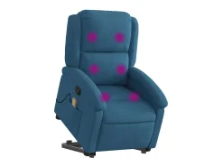 Online Poltrona elevatória de massagens veludo SHL760115 Azul