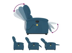 Online Poltrona elevatória de massagens veludo SHL760115 Azul