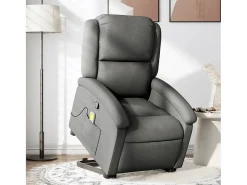 New Poltrona elevatória de massagens tecido cinzento-escuro SHL770832 Cinza antracite