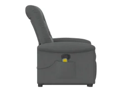 Poltrona elevatória de massagens tecido cinzento-escuro SHL251803^ Poltrona