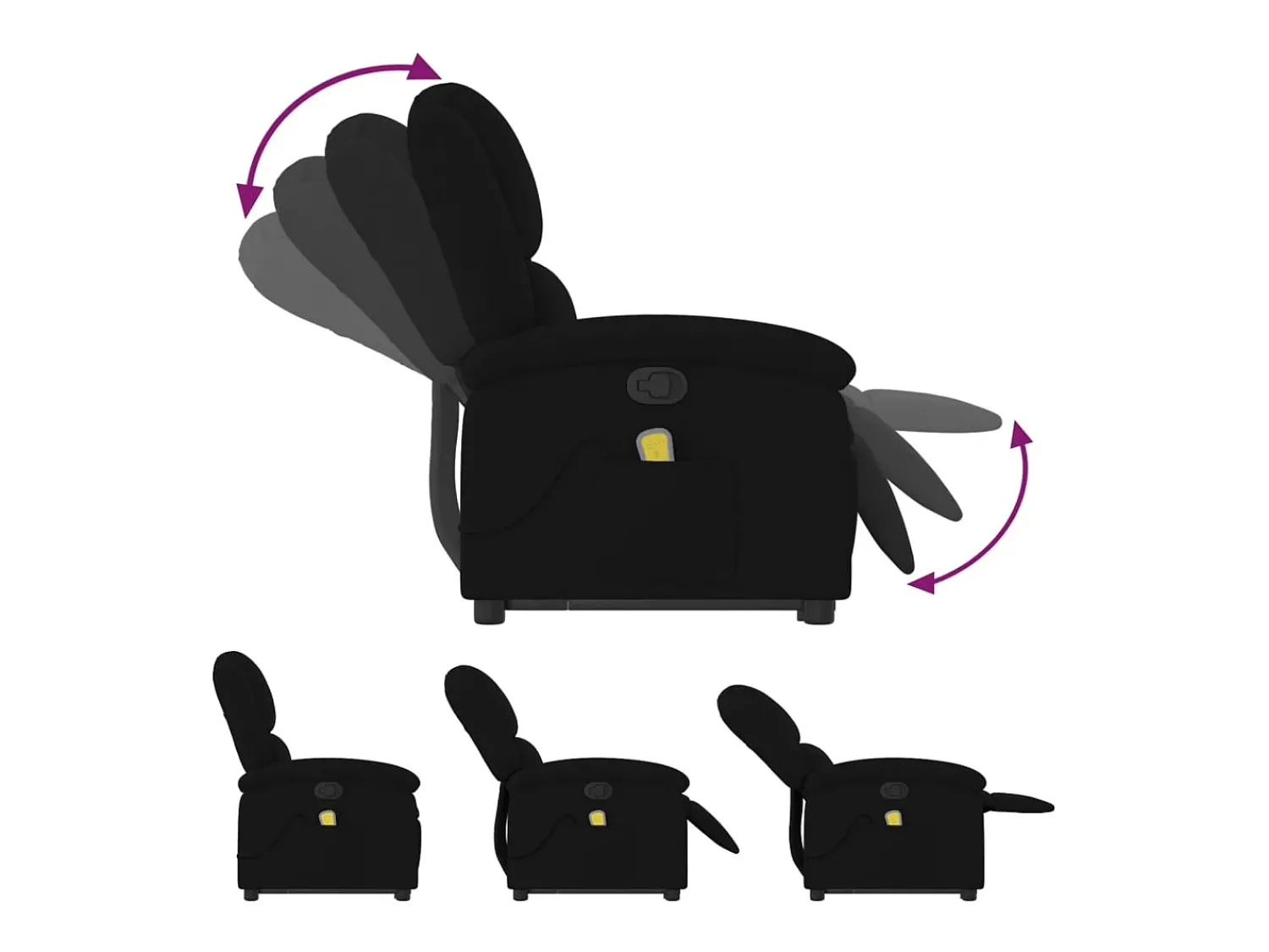 Poltrona elevatória de massagens veludo SHL660861^ Poltrona